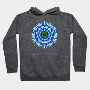 Blue Lotus Flowers Mandala Hoodie